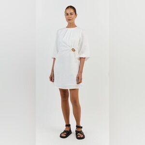 aisle white linen bow mini dress Pin by Karol Bardales Olvera on Moda